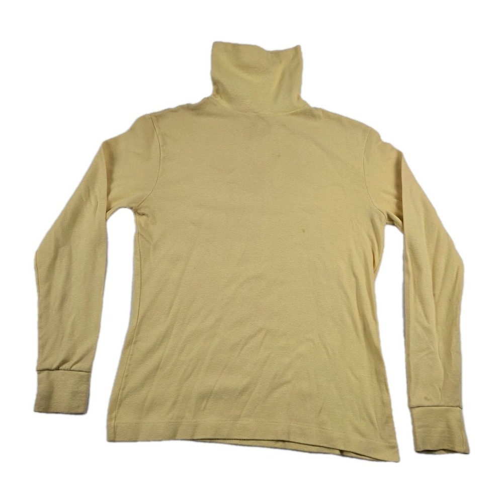 Skyr Sportswear‎ Vintage Turtleneck Sweater Base Layer Women's Size Large Yellow